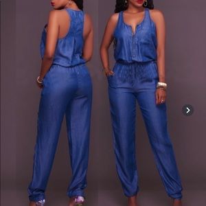 Jean look jumpsuit